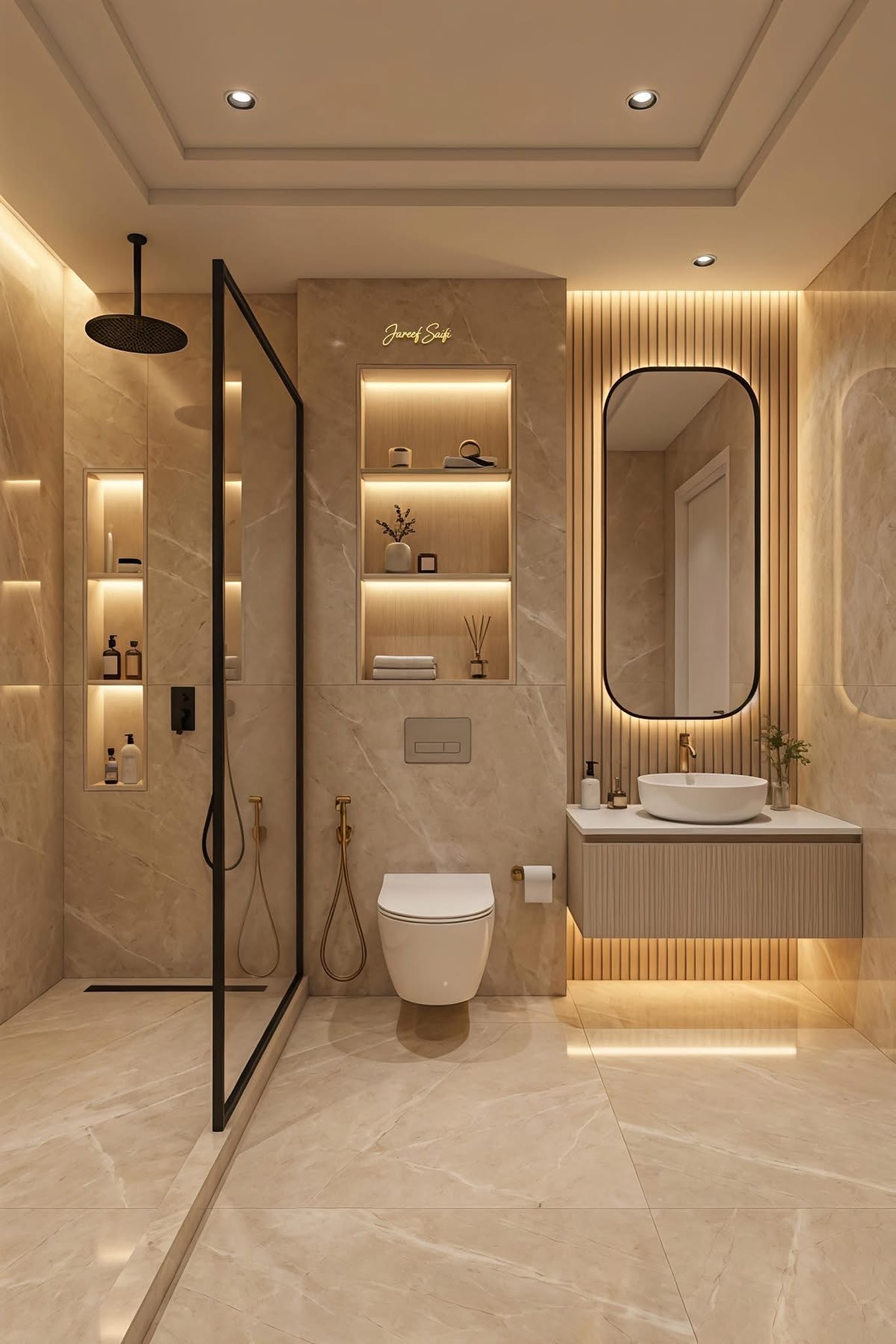 Renovasi kamar mandi dengan desain spa